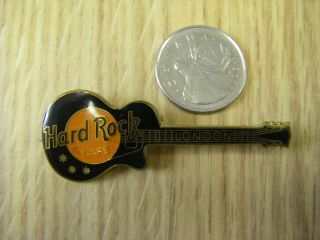 Hard Rock Cafe London Black Guitar Pin Made In England F.  C.  Parry Vintage