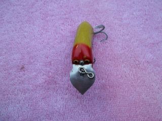 Vintage Unknown Maker Wood Fishing Lure 3 1/4 " Long