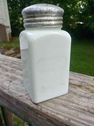 Hotpoint Milk Glass Shakers Range Top Salt Depression Vintage