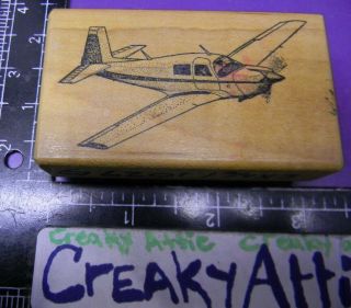 Mooney Aircraft Corp Plane Airplane Vintage Rubber Stamp Imaginair Designs 201