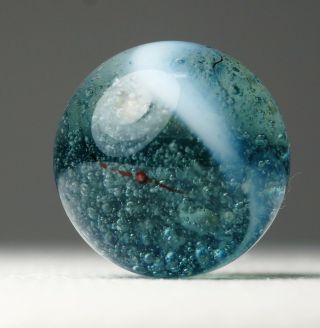 Vintage Marble: Nm,  5/8 Peltier Oxblood Clear Rainbo - One Killer Old Mib