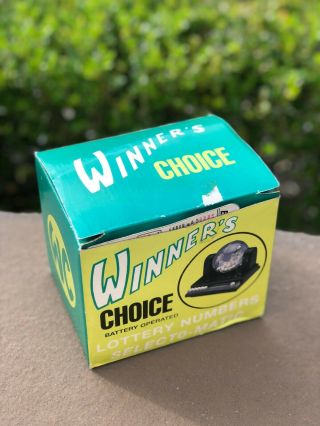 Vintage Winners Choice Lottery Number Selecto Matic Memorabilia Collectible Item