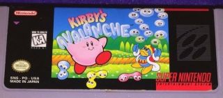 (G319) RARE COLLECTIBLE CLASSIC VINTAGE NINTENDO SNES KIRBY ' S AVALANCHE 5