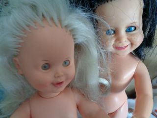 Creepy Laughing And Skin Going Gray Dolls For Halloween Decor Props Decorating