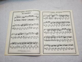 VINTAGE The Sting Marvin Hamlisch Scott Joplin Sheet Music Songbook 1974 4