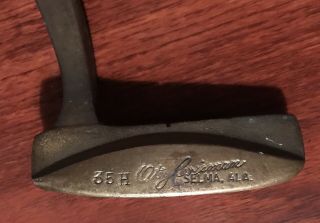 Vintage Otey Crisman 35h Hickory Shaft Right Handed Golf Putter Selma Alabama
