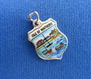 Vintage 925 Sterling Silver Charm Isle Of Whithorn Scotland Travel Shield