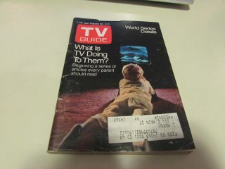 Vintage - Tv Guide Oct 11th 1969 - World Series Details - Cover Exc