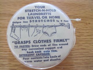 Travel Or Home Stretch - N - Hold Laundrette Portable Clothesline Vintage