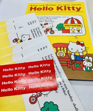 Vintage Hello Kitty Sanrio Stationery Set Stickers Envelopes Paper 1999