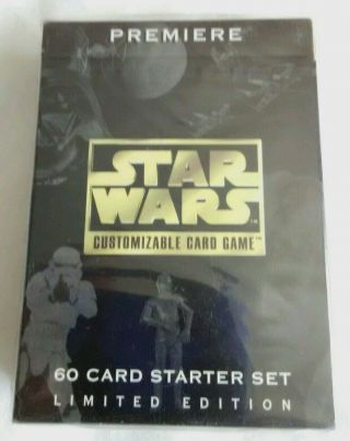 Vintage 1995 STAR WARS Premiere Customizable Game 60 Card STARTER SET = 2