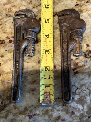 2 Vintage No.  6 Ridgid Pipe Wrenches