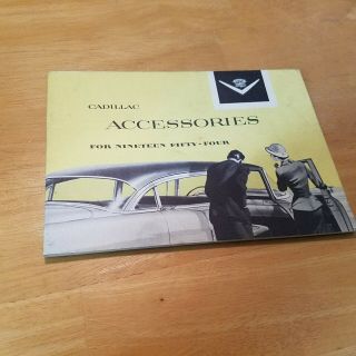 Vintage 1954 Cadillac Accessories Book