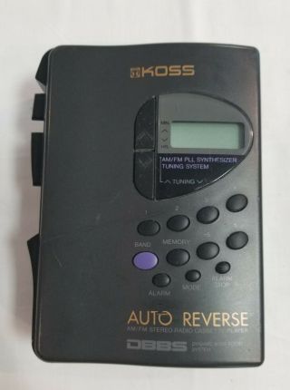 Vintage Electronics Pp105 Koss Am/fm Radio/cassette Player W /headset
