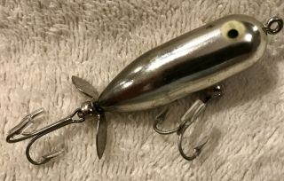 Fishing Lure James Heddon Tiny Torpedo Chrome Beauty Tackle Box Crank Bait 2