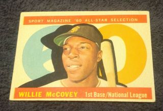 1960 Topps 554 Willie Mccovey San Francisco Giants Vintage Baseball