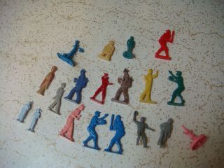 Assorted Vintage Plastic Crackerjacks Figurines From The 1940s - 50s
