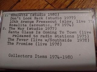 Vtg Bruce Springsteen Rare 1974 - 1980 Live,  Outtakes Collectors Audio Cassette
