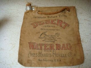 Vintage Ames Harris Neville Desert Canvas Water Bag