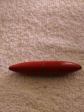 Vintage (red) Enamel (metal) Torpedo Shape Cigarette Lighter