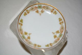 Vintage Haviland & Co.  Limoges France Miniature Plate Hand Painted Clover Leaf