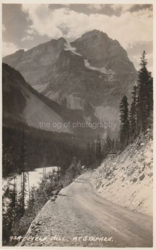 Mt.  Stephen Vintage Canada Postcard Real Photo Rppc Bw British Columbia 96 25 M