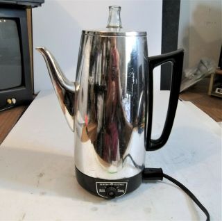 Vintage Coffee Pot Percolator General Electric Ge 9 Cup 33 - P14 Vintage