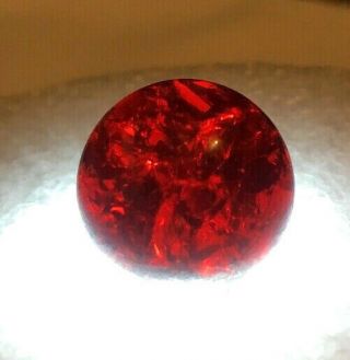 Old Vintage Marbles Vitro Ruby Red Crackle Glass Player Fenton?.  618 "
