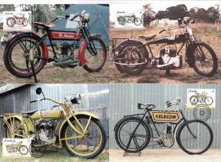 Australia 2018 Vintage Motorcycles Set Of 4 Maximum Cards