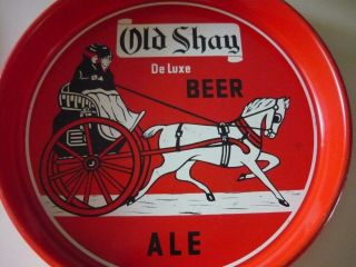 Vintage Old Shay Deluxe Beer Tray Metal 12 Inches