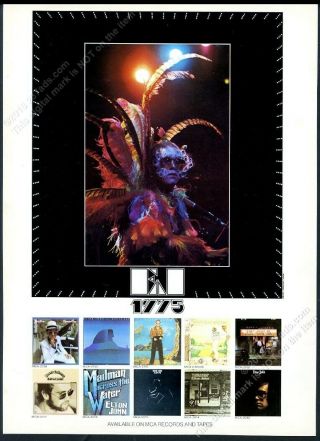 1975 Elton John Great Color Photo 10 Album Mca Records Vintage Trade Print Ad