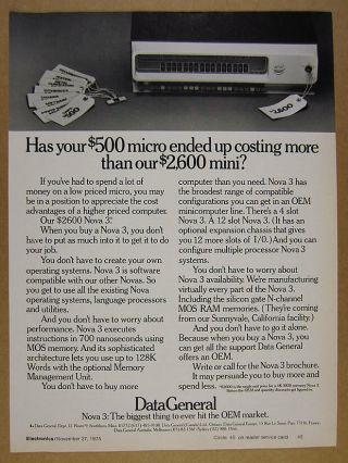 1975 Data General Nova 3 Computer 