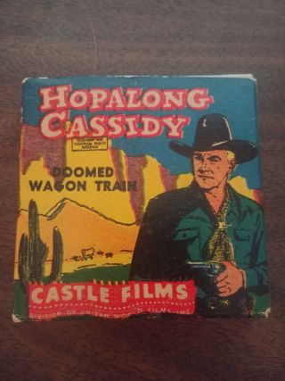 Vintage Movie Reel 8mm Film Hoalong Cassidy Doomed Wagon Train Castle