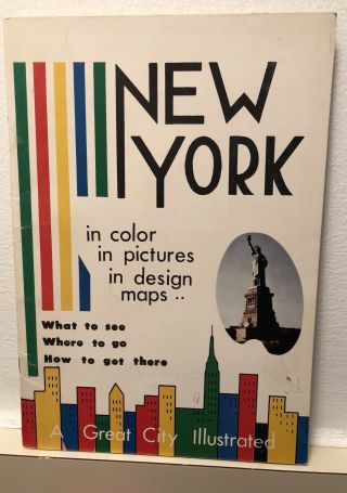 Vintage York City Illustrated Tour Guide Book