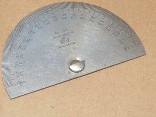Vintage Starrett No 193 Steel Protractor Machinist Tool Made In Usa
