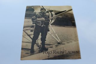 1990 Polo Ralph Lauren Sportsman Man On A Sea Plane Vintage Print Ad A90