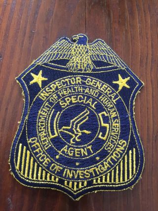 Vintage " Inspector General Special Agent " Police Patch