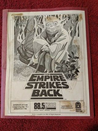 Vtg 1983 Star Wars Empire Strikes Back Npr Radio Show Press Kit W/ Photos