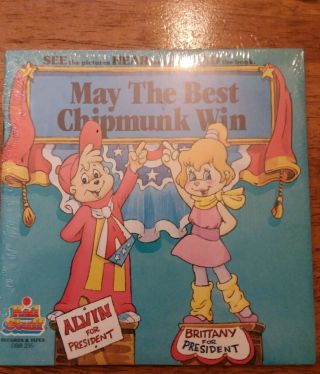 Vintage 1984 The Chipmunks Read - Along Book&record See Hear Read (rare)