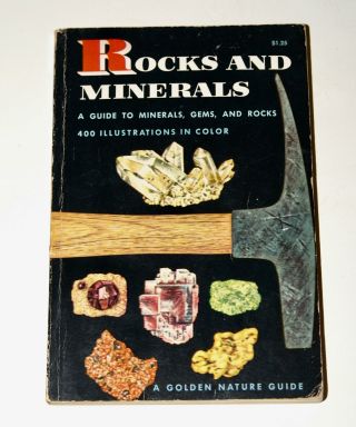 Vintage 1957 Golden Nature Guide Book Rocks And Minerals Guide To Gems Ores Rock