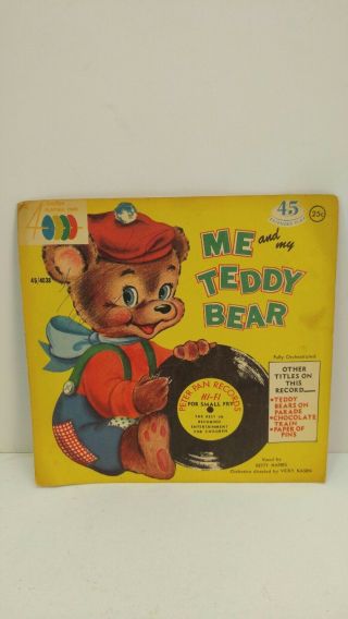 Me And My Teddy Bear Betty Harris Peter Pan Records 45rpm,  1958 Vintage Vtg