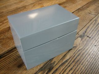 Vintage Gray Metal 4 " X 6 " Index Card Recipe File Box W Oxford A - Z Dividers
