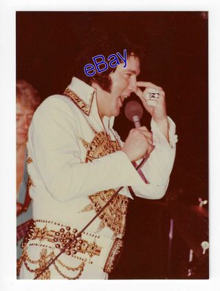 Elvis Presley Concert Photo - Tcb Ring 1977 - Jim Curtin Vintage Rare