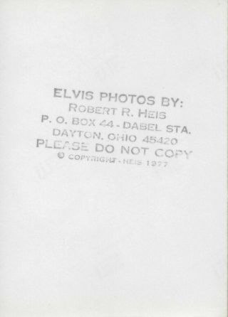 Elvis Presley Concert Photo - TCB Ring 1977 - Jim Curtin Vintage Rare 2