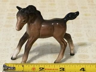 Vintage Beswick Horse Colt Foal Figurine Brown Porcelain Made In England