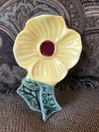 Vintage Cardinal China Co Sunflower Spoon Rest