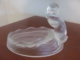 Vintage Verlys Frosted Duck And Pond Soap,  Tricket Or Pin Dish