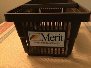 Vintage Grocery Store Shopping Basket With Merit Cigarette Advertisement 5