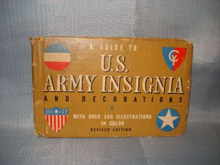 Vintage Wwii A Guide To U.  S.  Army Insignia And Decorations Color Military Book