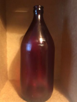 Vintage Royal Ruby Red Schlitz Beer Bottle Anchor Hocking Quart